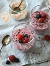 mousse, wild berry recipe, overnight oats, easy cooking, probiotic cookies