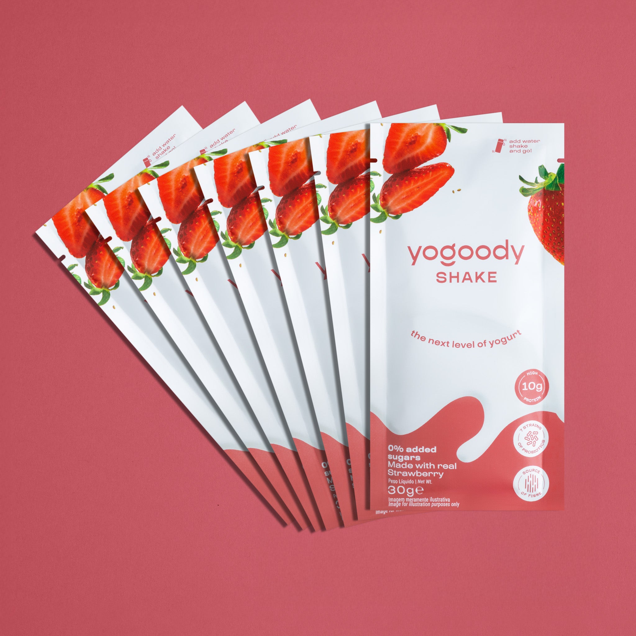 YOGOODY Shake Weekly Pack of 7 - Strawberry Flavour