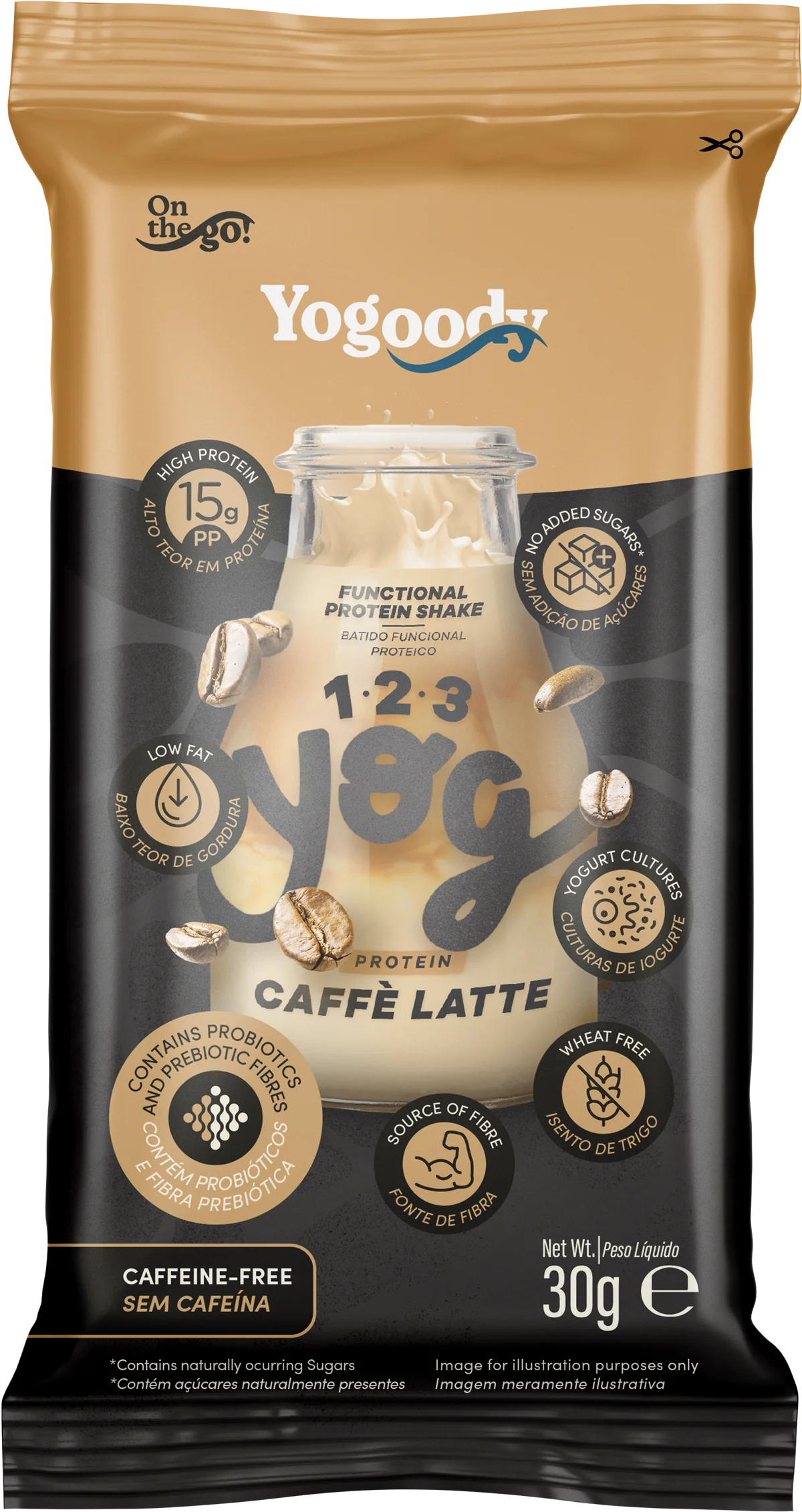 Welcome Pack - 1.2.3. YOG Protein Caffe Latte (caffeine-free) and Strawberry Shakes (10 x 30g sachets + FREE shaker)
