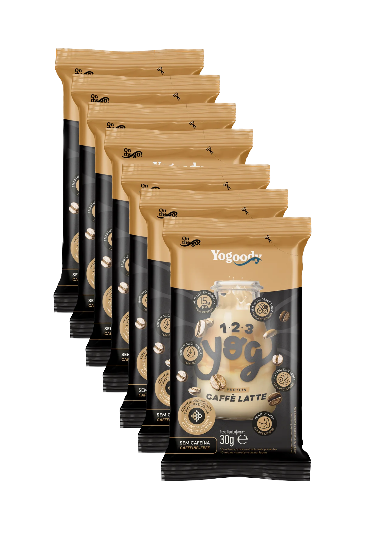 1.2.3. YOG Protein Caffe Latte (caffeine-free) Flavoured Shake - 7 x 30g sachets