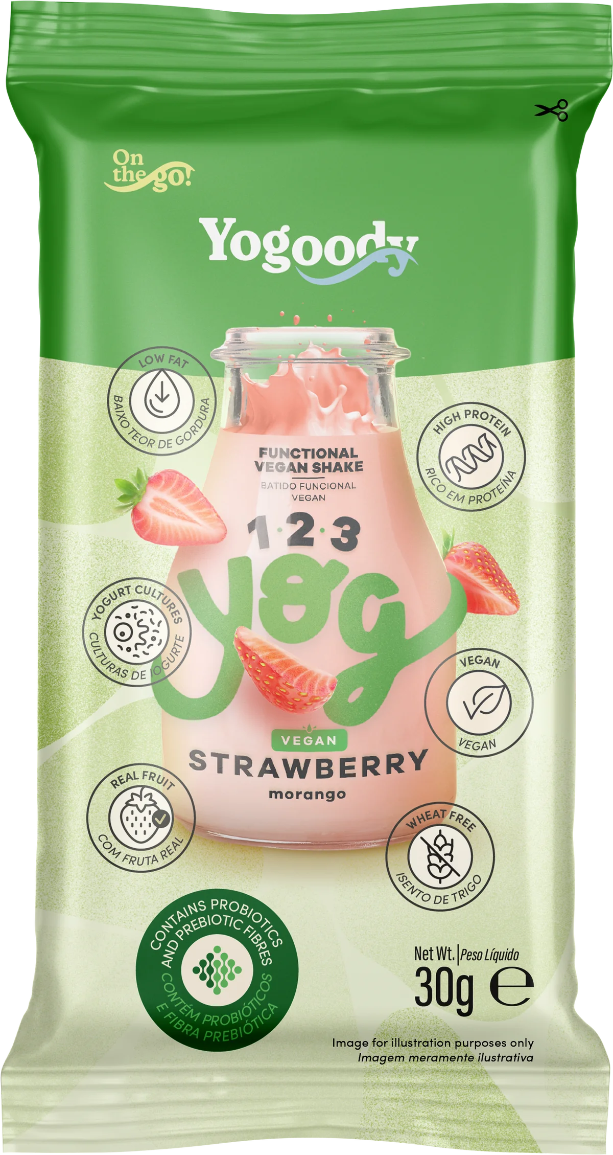 Welcome Pack - 1.2.3. YOG Vegan Strawberry and Vanilla Shakes (10 x 30g sachets + FREE shaker)