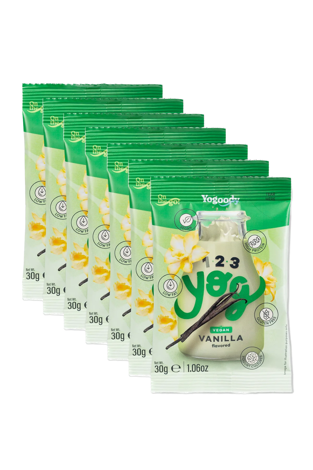 1.2.3. YOG Vegan Vanilla Flavoured Shake - 7 x 30g sachets