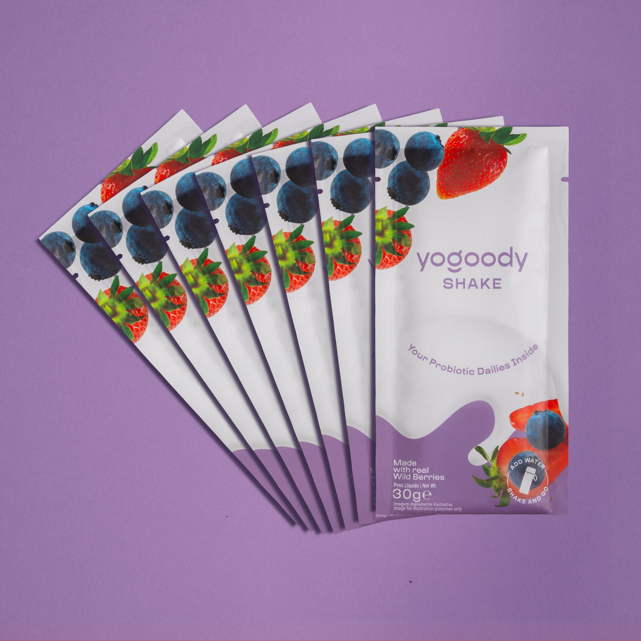 YOGOODY Shake Weekly Pack of 7 - Wild Berries Flavour