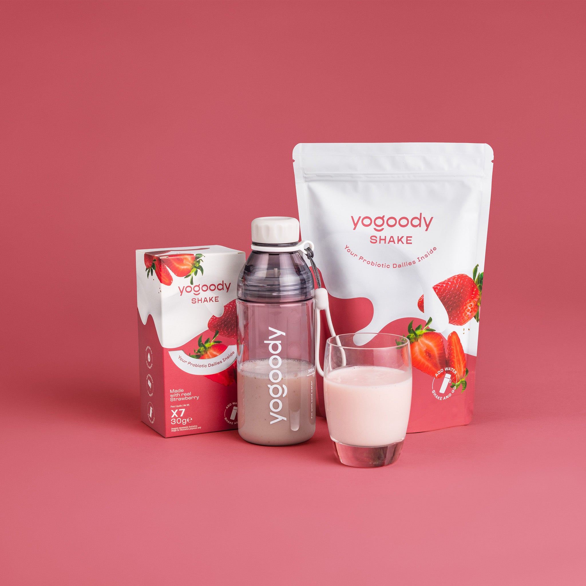 YOGOODY Shake Weekly Pack of 7 - Strawberry Flavour