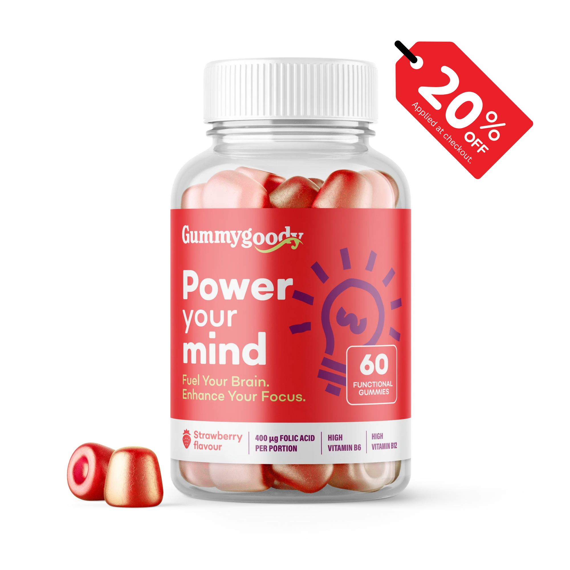 Gummygoody Vitamins - Power Your Mind - 60 gummies