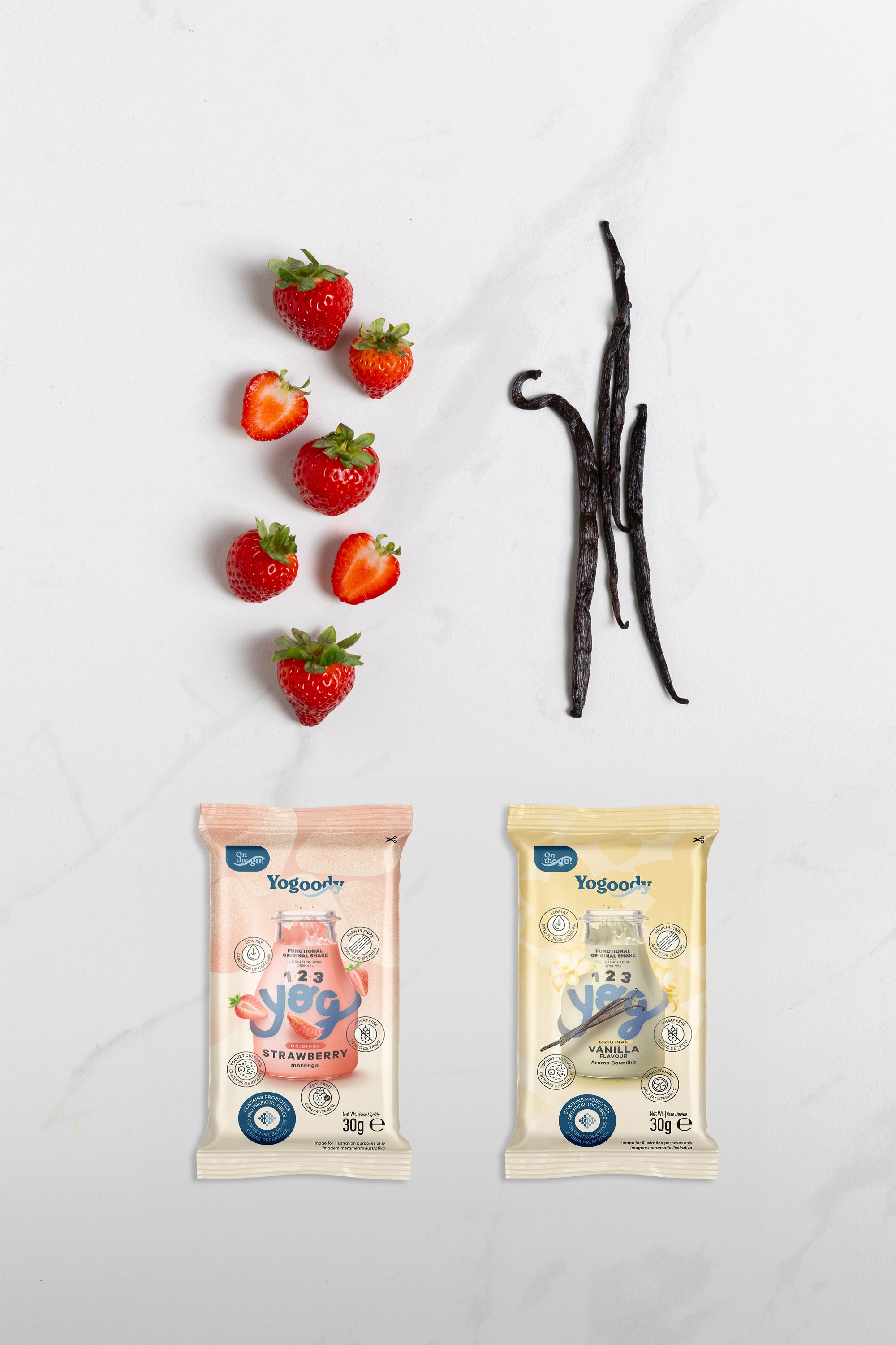 Welcome Pack - 1.2.3. YOG Original Strawberry and Vanilla Flavoured Shakes (10 x 30g sachets + FREE shaker)