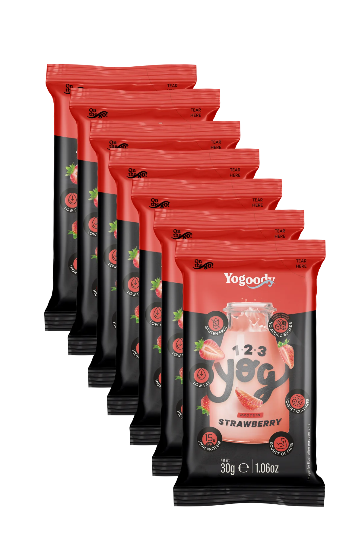 1.2.3. YOG Protein Strawberry Flavoured Shake - 7 x 30g sachets